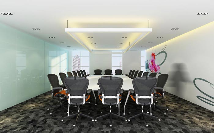 航空科技公司辦公室會(huì)議室裝修設(shè)計(jì)案例效果圖