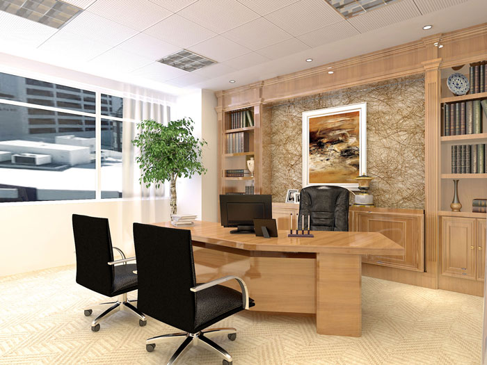 兒童童裝公司總經(jīng)理辦公室裝修設計案例效果圖