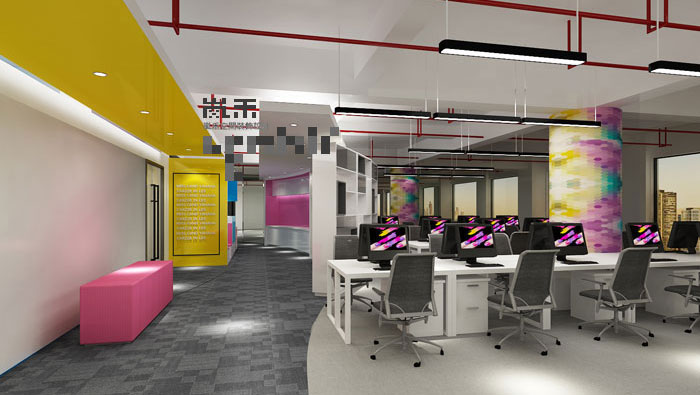 1050平方電子商務(wù)辦公室裝修設(shè)計(jì)案例