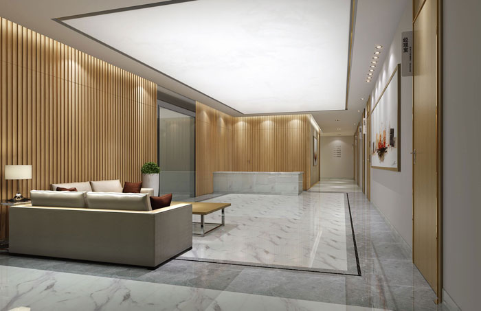 1200平方廣告公司辦公室前臺(tái)休息區(qū)域裝修設(shè)計(jì)案例效果圖