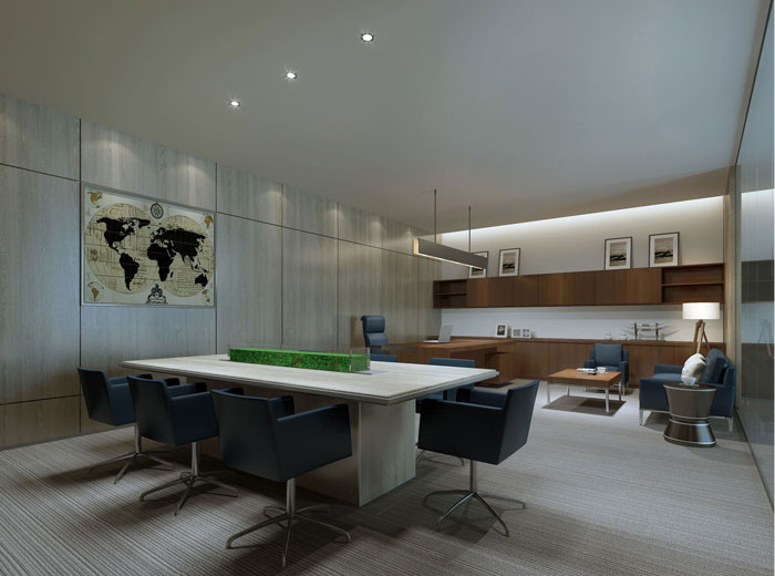 1420平方現(xiàn)代簡約總經(jīng)理辦公室裝修設(shè)計案例效果圖