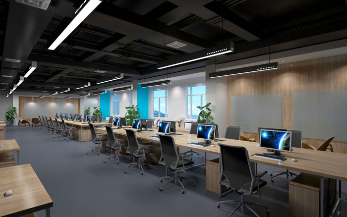 920平方中大型辦公室辦公區(qū)域裝修設(shè)計(jì)案例效果圖