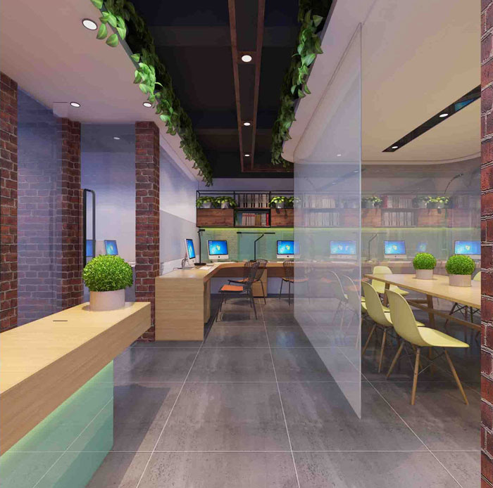 220平方現代簡約辦公室辦公隔斷區(qū)域裝修設計案例效果圖