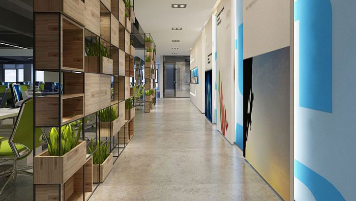 1050平方時尚創(chuàng)意辦公室裝修設(shè)計案例