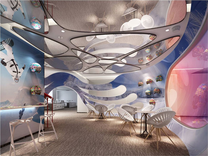 810平方中型辦公室接待區(qū)域裝修設(shè)計(jì)案例效果圖