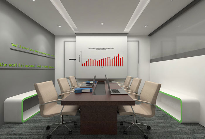 270平方現(xiàn)代簡約辦公室會議室裝修設計案例效果圖
