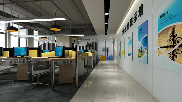 600平方培訓機構(gòu)辦公室裝修設(shè)計案例