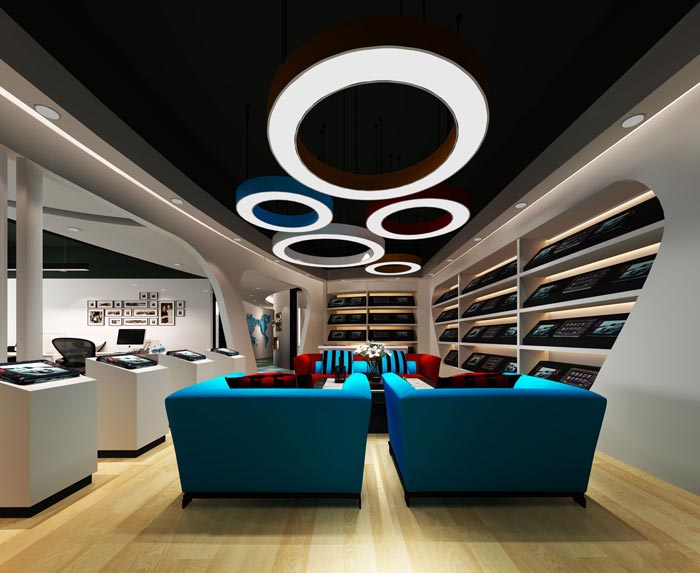 600平方培訓(xùn)機(jī)構(gòu)辦公室接待區(qū)域裝修設(shè)計(jì)案例效果圖