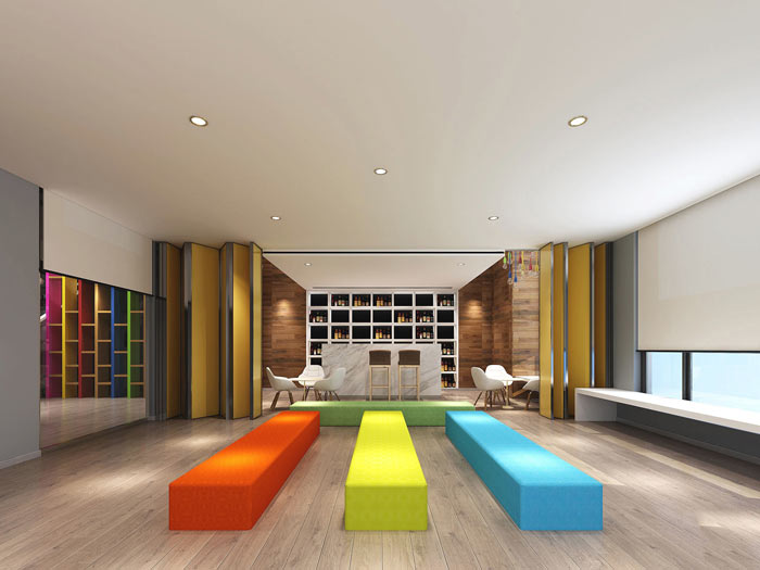 室內(nèi)設(shè)計事務(wù)所辦公室休息區(qū)域裝修設(shè)計案例效果圖