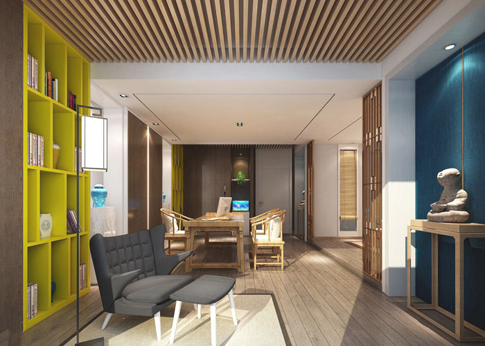 時(shí)尚簡(jiǎn)約總經(jīng)理辦公室裝修設(shè)計(jì)案例效果圖