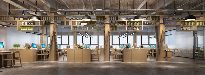 1000平方電子商務(wù)辦公室辦公區(qū)域裝修設(shè)計(jì)案例效果圖