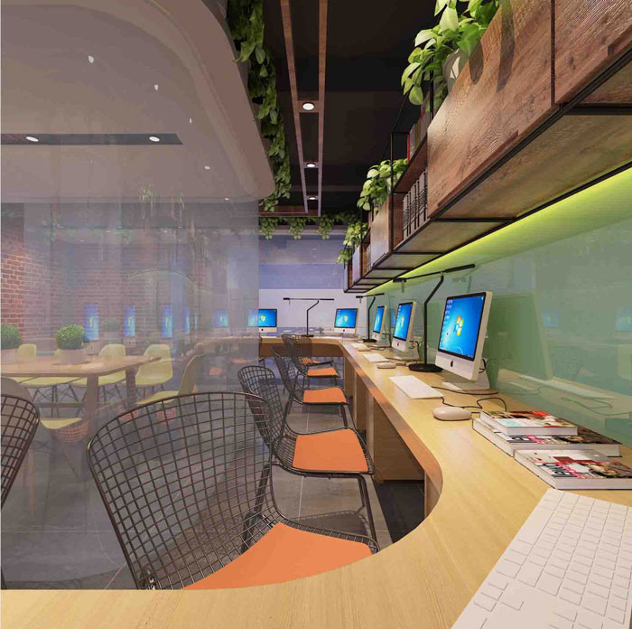 220平方信息廣告公司辦公室辦公空間裝修設(shè)計(jì)案例效果圖