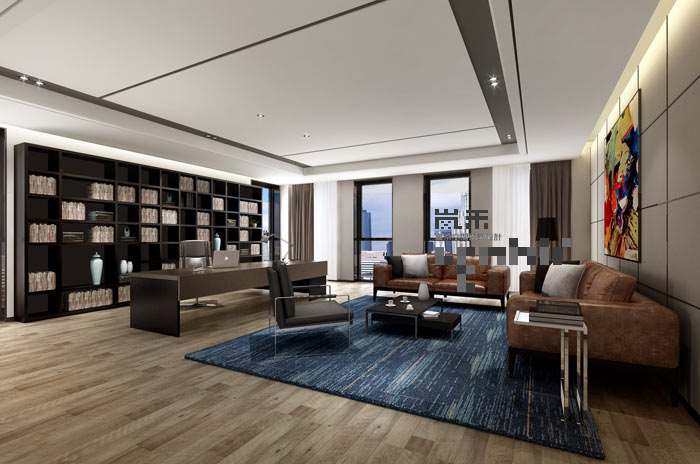 簡(jiǎn)約風(fēng)格董事長(zhǎng)辦公室裝修設(shè)計(jì)案例效果圖