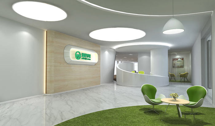 代駕公司辦公室前臺裝修設(shè)計案例效果圖