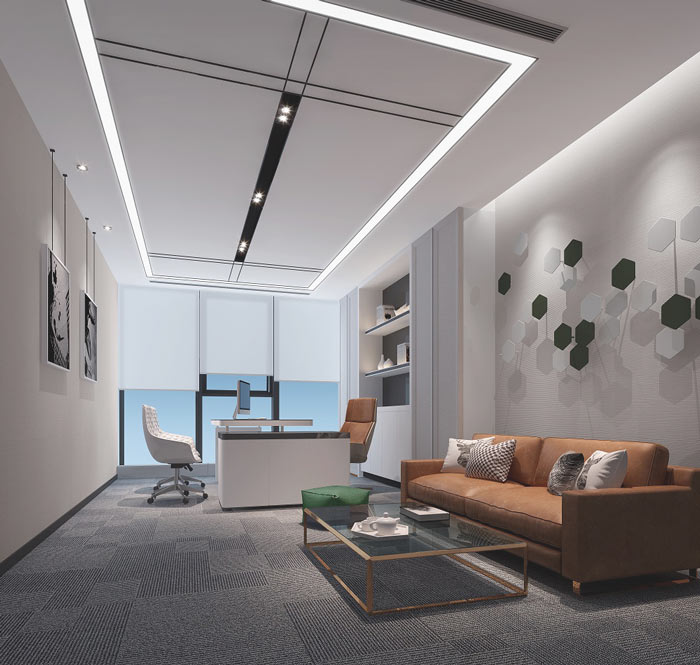 創(chuàng)業(yè)公司總經理辦公室裝修設計案例效果圖