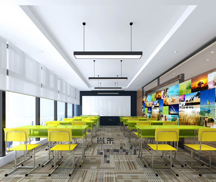 狄邦教育辦公室教室裝修設(shè)計(jì)案例效果圖