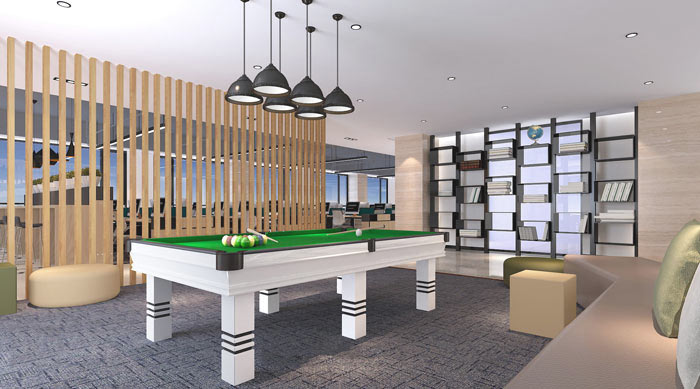 廣告?zhèn)髅焦巨k公室接待區(qū)域裝修設計案例效果圖