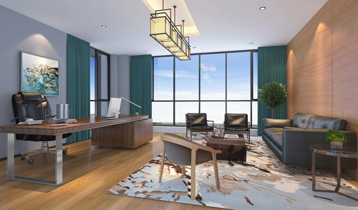 廣告?zhèn)髅焦究偨浝磙k公室裝修設計案例效果圖