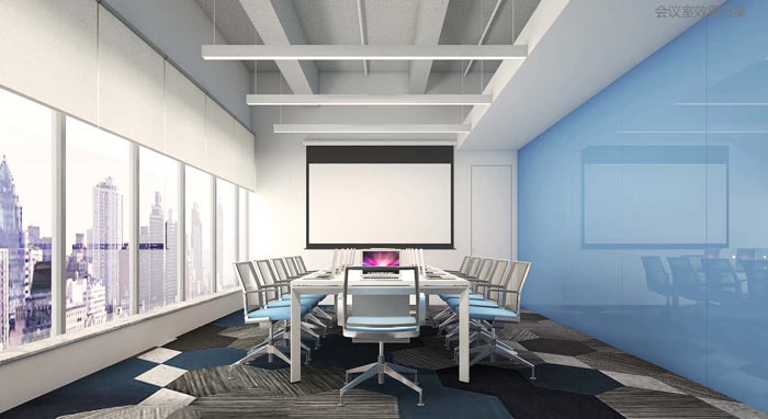 機器人科技公司辦公室會議室裝修設(shè)計案例效果圖