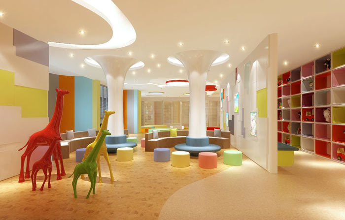 早教中心辦公室休息區(qū)域裝修設(shè)計案例效果圖