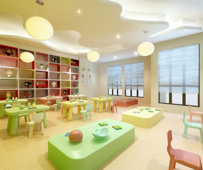 早教中心辦公室教室裝修設(shè)計案例效果圖