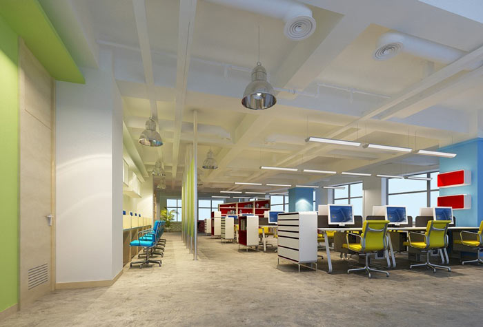 早教中心辦公室辦公區(qū)域裝修設(shè)計案例效果圖