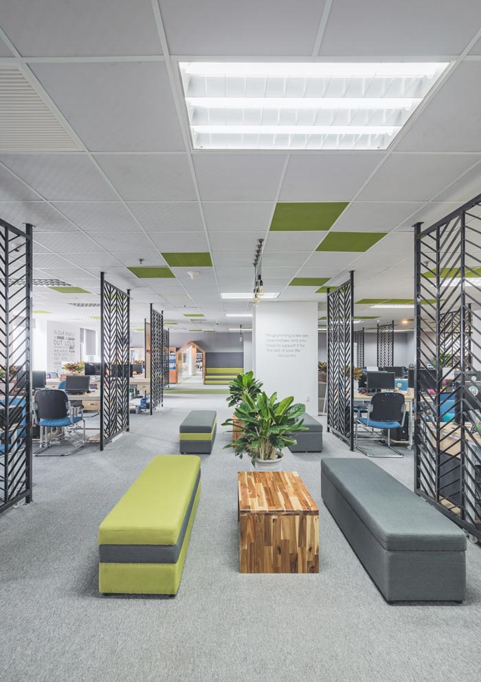 電子商務服務商辦公室動線裝修設計案例效果圖