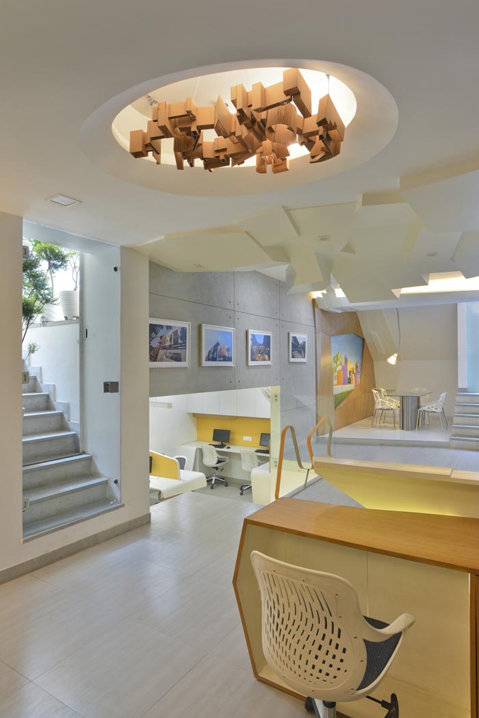 小型設(shè)計院辦公室俯視圖裝修設(shè)計案例效果圖