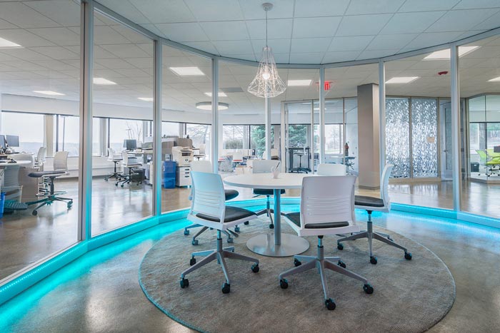 B2B公司辦公室交流區(qū)域裝修設(shè)計案例效果圖