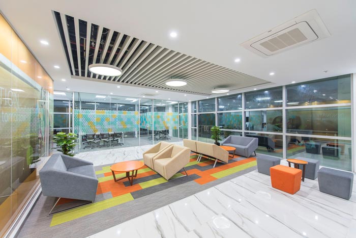 服裝貿(mào)易辦公室接待區(qū)域裝修設(shè)計案例效果圖