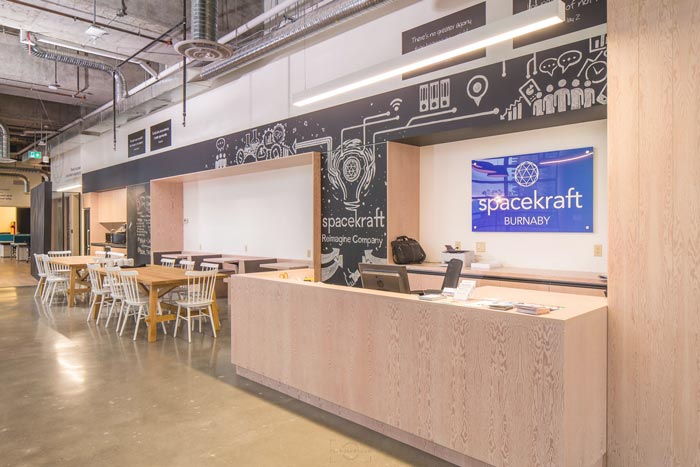 共享創(chuàng)業(yè)空間辦公室前臺裝修設(shè)計(jì)案例效果圖