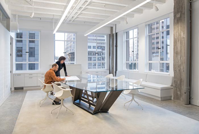 建筑事務(wù)所辦公室交流區(qū)域裝修設(shè)計案例效果圖