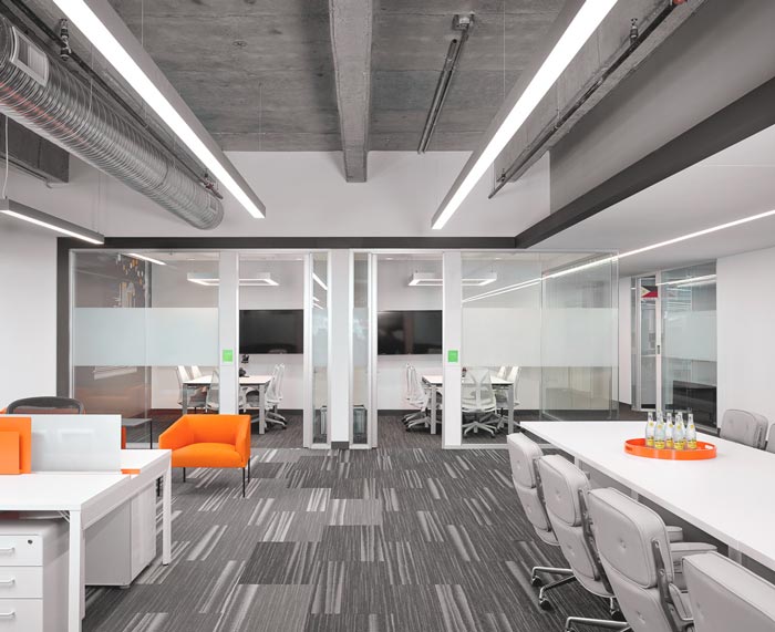 招聘信息服務(wù)公司辦公室洽談區(qū)域裝修設(shè)計(jì)案例效果圖