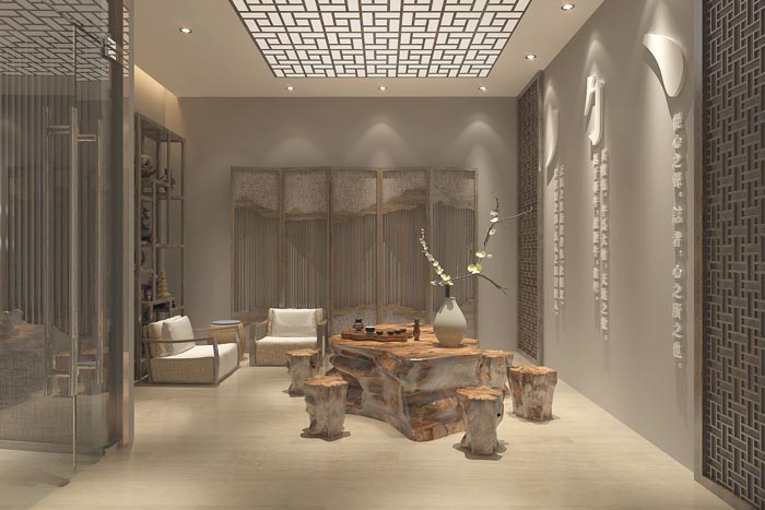 中式風格辦公室裝修設計案例