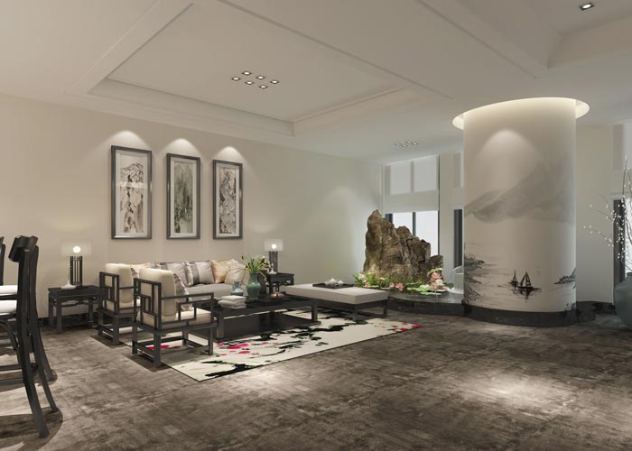 新中式貿(mào)易公司辦公室裝修設計案例