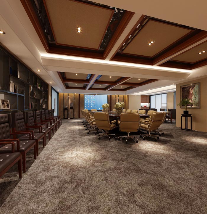 現(xiàn)代新中式風(fēng)格辦公室會議室裝修設(shè)計案例效果圖