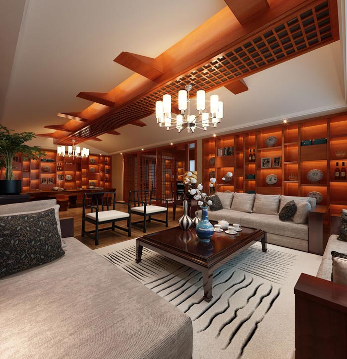 現(xiàn)代新中式風(fēng)格董事長辦公室裝修設(shè)計案例效果圖