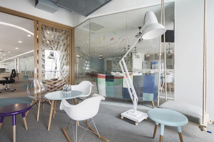 創(chuàng)意混搭辦公室接待區(qū)域裝修設(shè)計案例效果圖