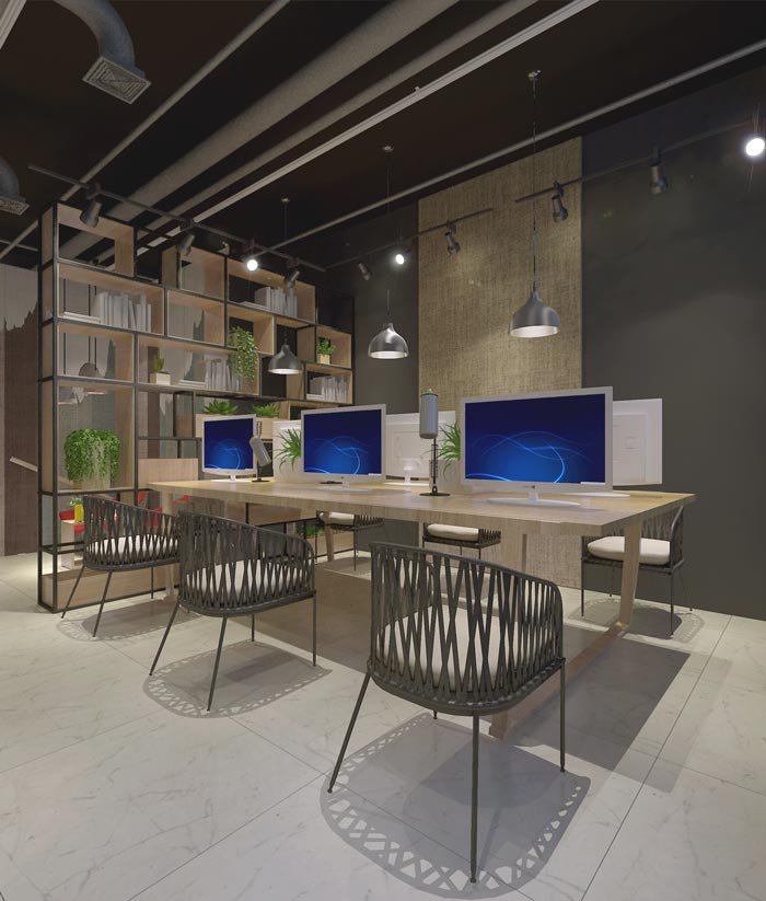 116平方創(chuàng)業(yè)公司辦公室辦公區(qū)域裝修設計案例效果圖