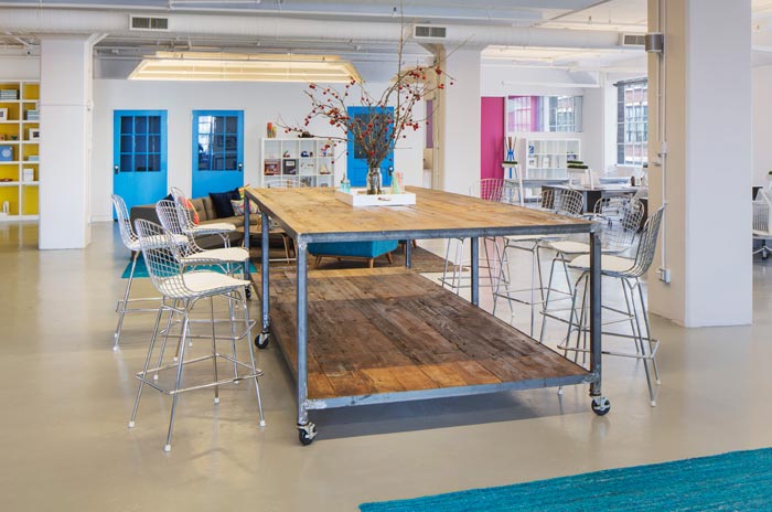 創(chuàng)意營銷公司辦公室交流區(qū)域裝修設計案例效果圖