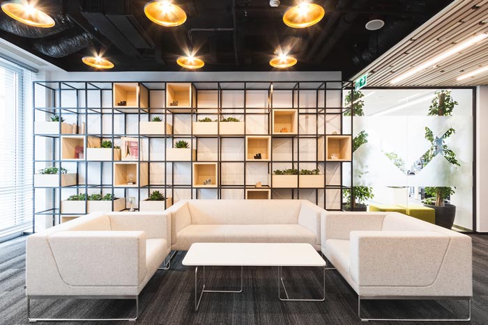 創(chuàng)意辦公空間前臺接待裝修設(shè)計案例效果圖xgt