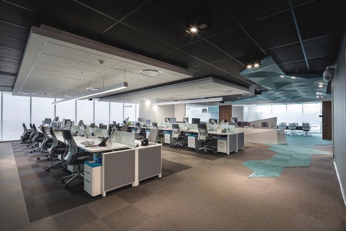 500平方辦公室辦公區(qū)域裝修設計案例效果圖