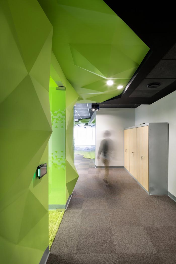 500平方辦公室過道裝修設計案例效果圖