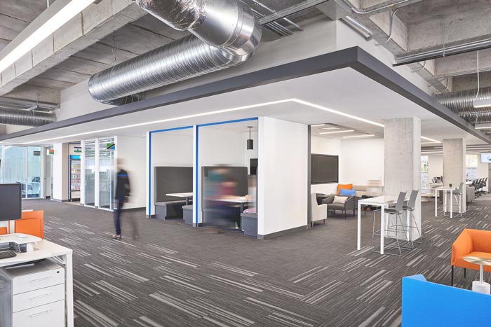 招聘信息服務(wù)公司辦公室動(dòng)線裝修設(shè)計(jì)案例效果圖