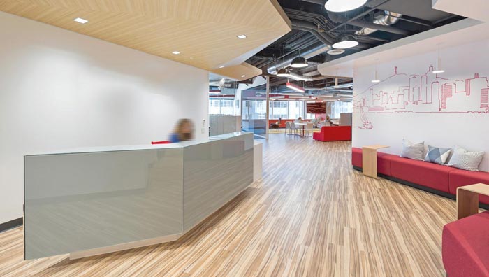 生物技術(shù)服務(wù)公司辦公室前臺(tái)裝修設(shè)計(jì)案例效果圖