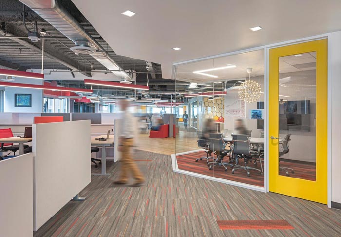 生物技術(shù)服務(wù)公司辦公室辦公區(qū)域裝修設(shè)計(jì)案例效果圖