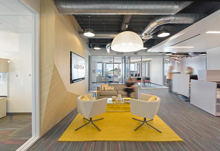 生物技術(shù)服務(wù)公司辦公室接待區(qū)域裝修設(shè)計(jì)案例效果圖