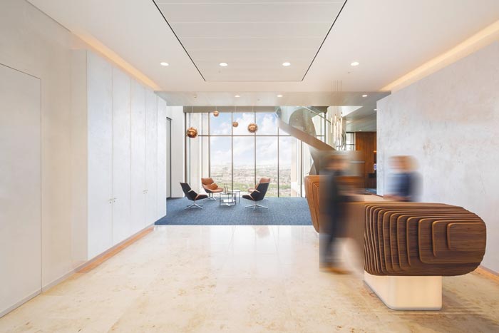 醫(yī)藥公司辦公室前臺裝修設(shè)計(jì)案例效果圖