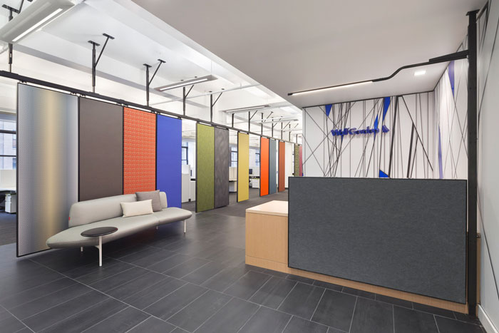 布料公司辦公室前臺(tái)裝修設(shè)計(jì)案例效果圖