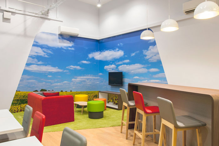 服裝公司辦公室休息區(qū)域裝修設(shè)計案例效果圖